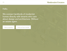 Tablet Screenshot of modernistestates.com